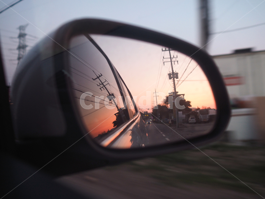 자동차,사이드미러,풍경,자연,해질녘,드라이브,드라이빙,거울,car,mirror,nature,sunlight,노을