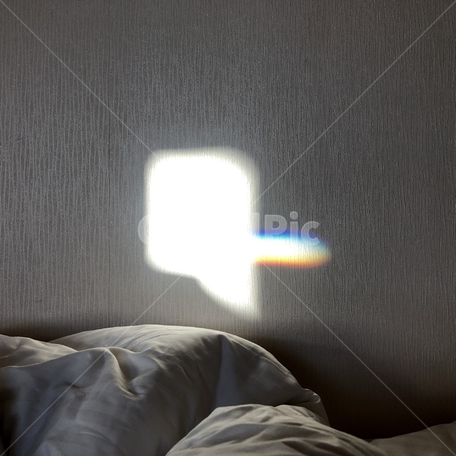 햇살,무지개,아침,포근함,나른함,이불