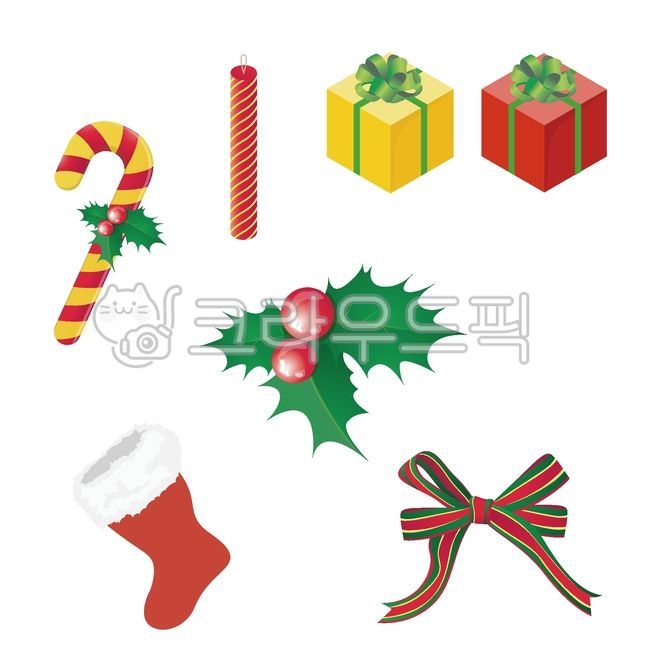 크리스마스장식,장식,성탄절,크리스마스,성탄트리,트리,지팡이,선물,양말,리본,촛불