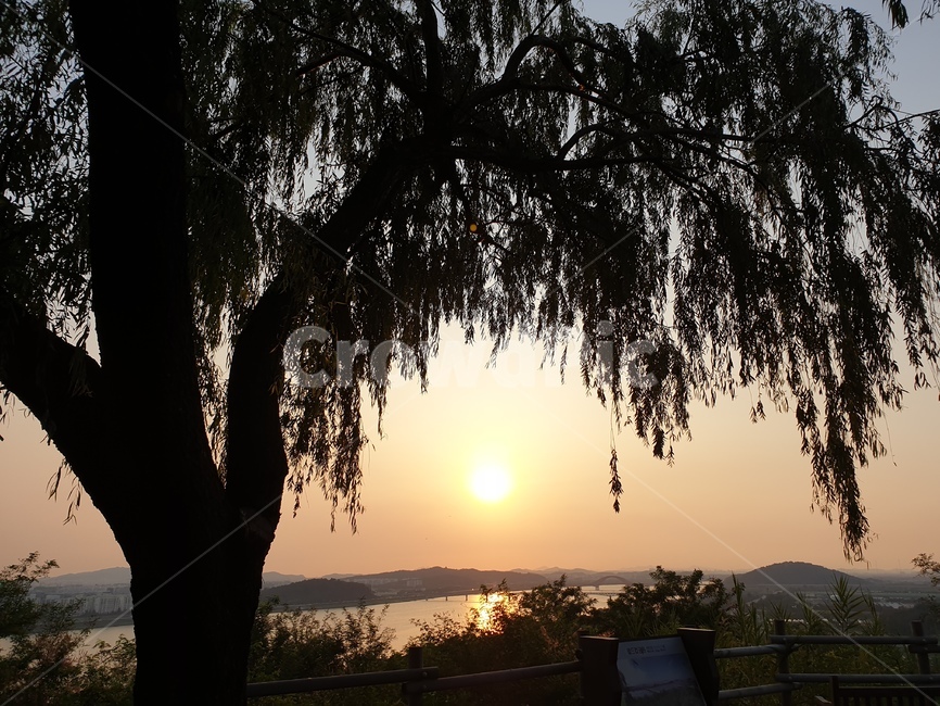 자연,새벽,일몰,붉은하늘,하늘,황혼