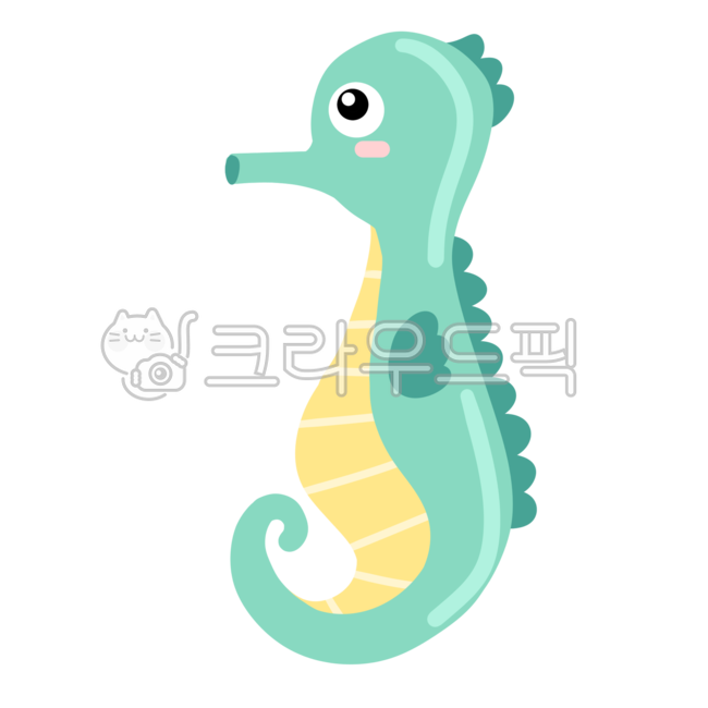 해마,해마캐릭터,해마일러스트,바다생물,여름