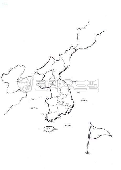 지도일러스트,한반도지도,우리나라지도,지도손그림,한반도손그림,삽화,한반도지도그림,지도