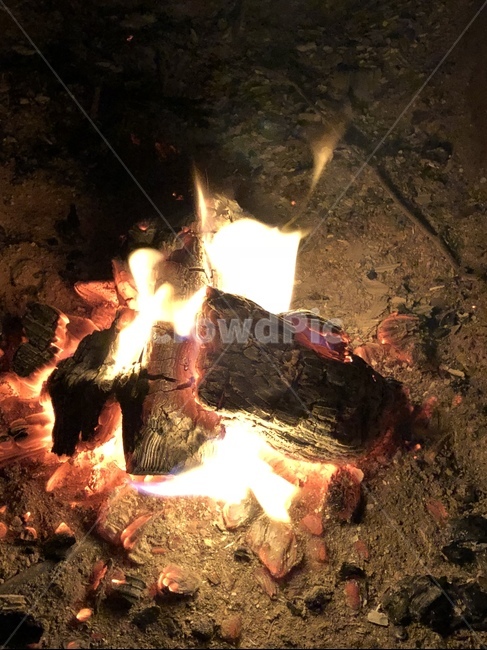 불,숯불,밤,빛,불꽃
