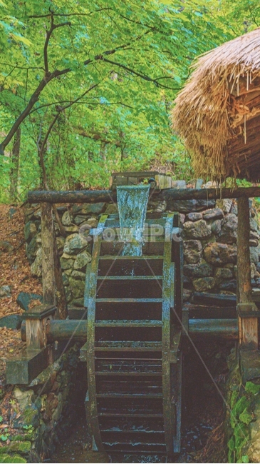 물레방아,돌,나무,물,한국민속촌,한국전통,한국문화,korean traditional,korean culture