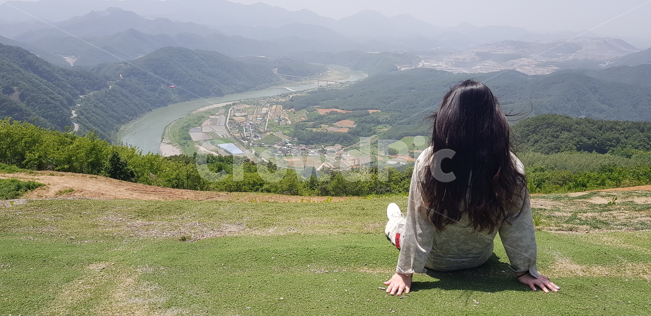 인물,여행,힐링,패러글라이딩,단양,뒷모습,여자,여자뒷모습
