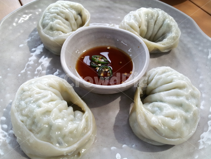 만두,접시,음식,간장,왕만두,식사,분식