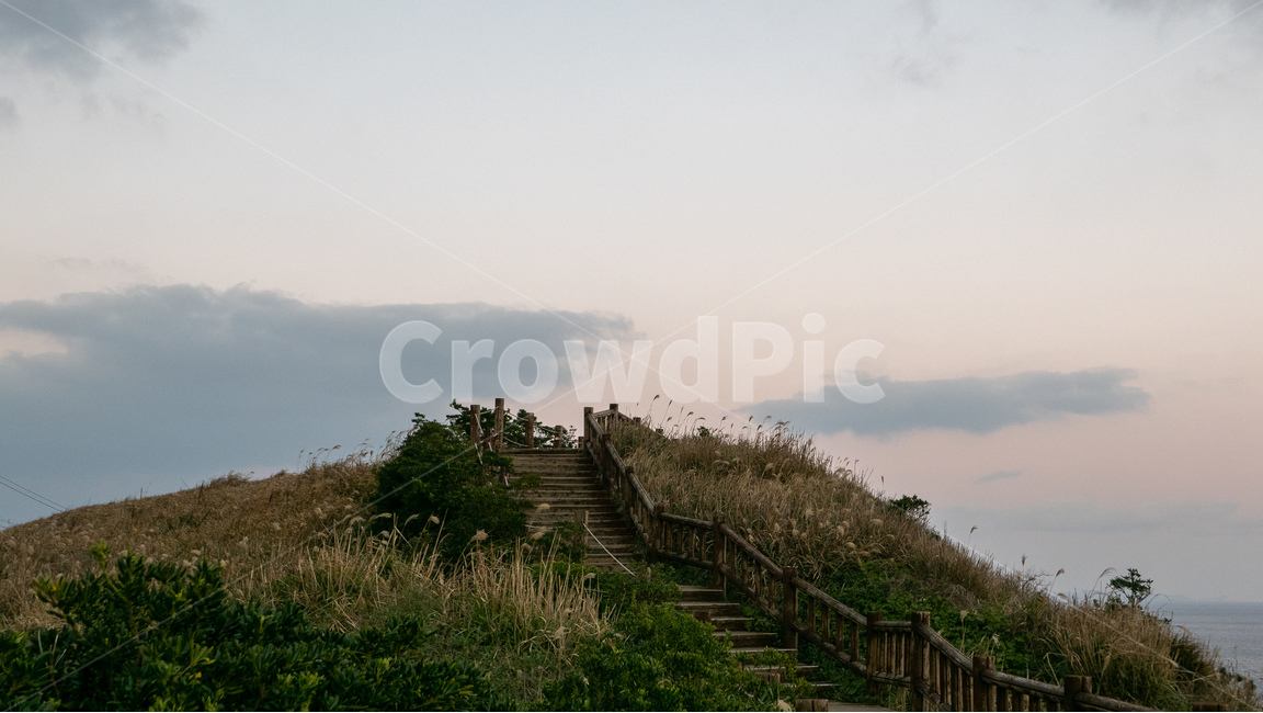 handrail,난간,송악산,제주,제주도,jeju,송악산둘레길,풍경,자연,landscape,nature,해질녘,twilight,자연,풍경,nature,landscape,한국자연풍경,한국자연경관,korea nature landscape,제주도,jeju,jeju island
