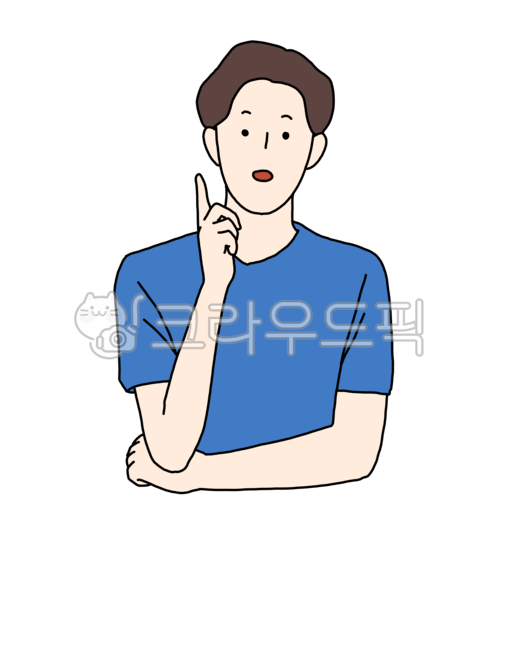 사람,인간,남자,남성,깨달음,파란옷,반팔,유레카,아,알았다,맞아