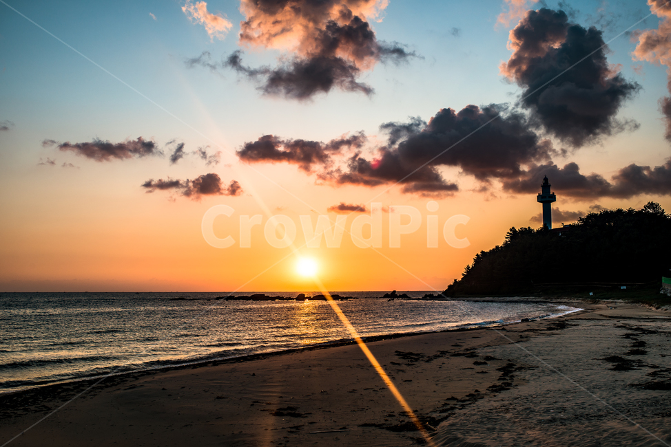 바다,노을,일출,일몰,항구,고성,자연,풍경,nature,landscape,등대,lighthouse,light,빛,flare,플레어,outdoors,옥외