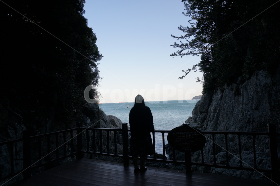 오동도,여자,피사체,역광,노을,바다,sea,nature,season,자연,계절,섬,sunset,사람,사람,인물,인간,human,person,여성,여자,woman,female,lady,인물실루엣,사람실루엣,character silhouette,human silhouette,handrail,난간,banister,railing