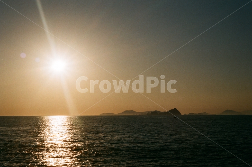 바다,섬,편안,노을,필름,자연,풍경,nature,landscape,light,빛,flare,플레어,sunlight,햇빛