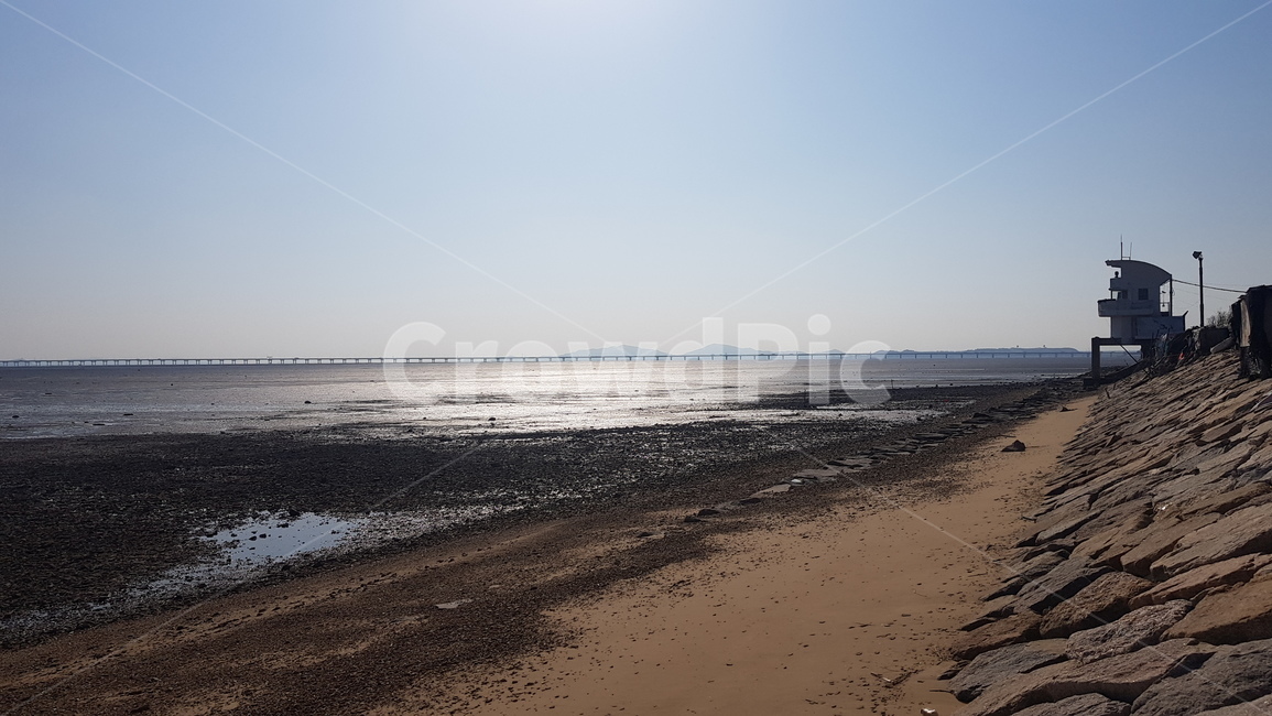 수평선,해변,바닷가,초소,horizon,seashore,beach