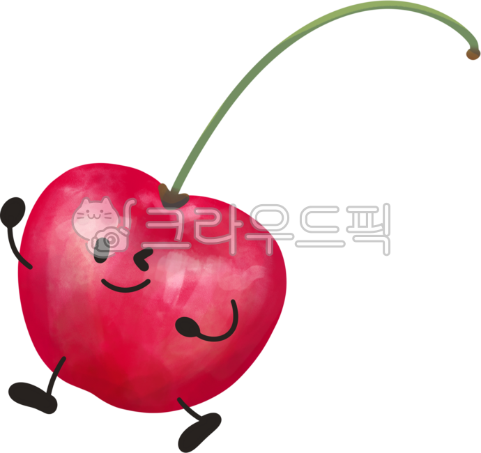Fruit character,cute fruit,fruit,cherry,cute,smile,character,red,summer fruit,topping,sour cherry,cute character,cherry character,sour cherry character,adorable,fruit illustration,cherry illustration