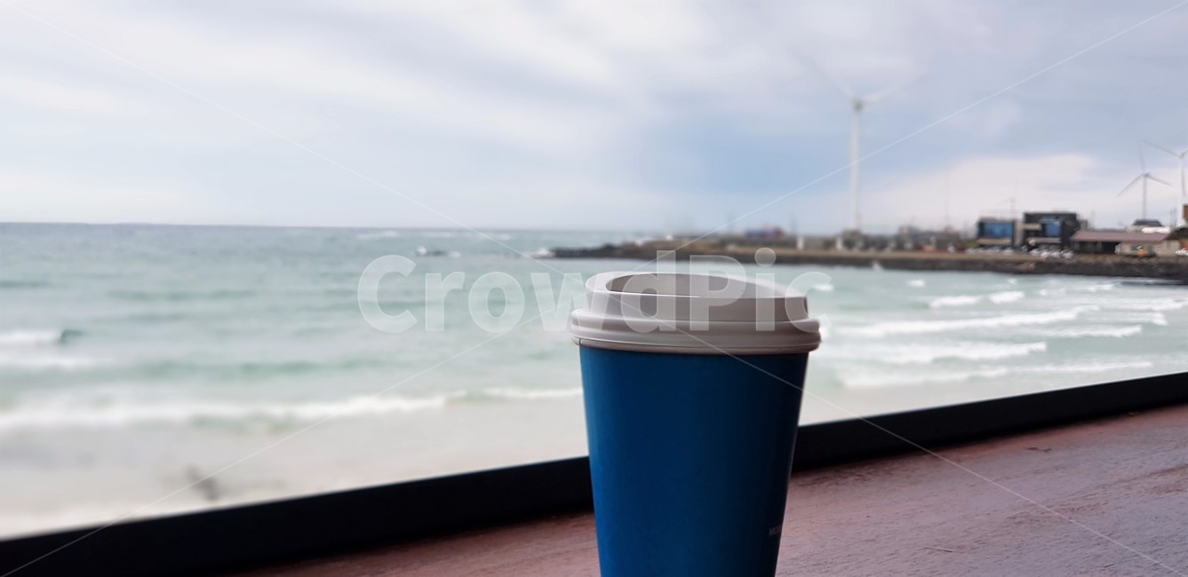 커피,바다,카페,파도,풍차,하늘,구름,월정리해수욕장,자연,풍경,nature,landscape,제주도,jeju,jeju island,커피,카페,coffee,cafe,cup,컵,coffee cup,커피 컵