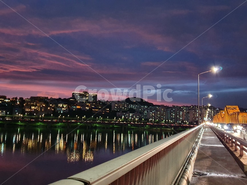 sky,하늘,한강,밤하늘,야경,동호대교,가로등,비온뒤,야경,밤,풍경,nightscape,night,landscape,도시,city