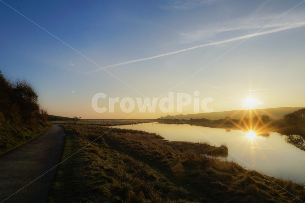 노을,해질녘,영국,여행,반사,브라이트,Brighton,하늘,자연,풍경,nature,landscape,flare,플레어,light,빛