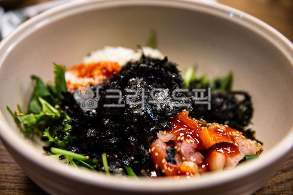 흰밥, 생선회, 김, 야채, 고추장, 사진,이미지,일러스트,캘리그라피 - 우리들작가