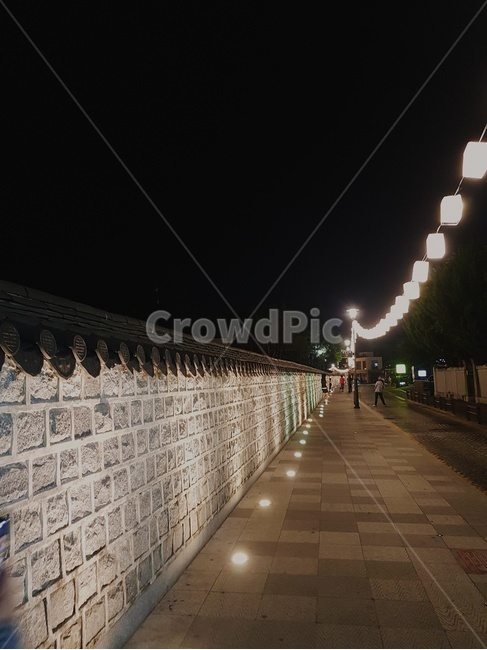 전주,한옥마을,야경,풍경,길거리