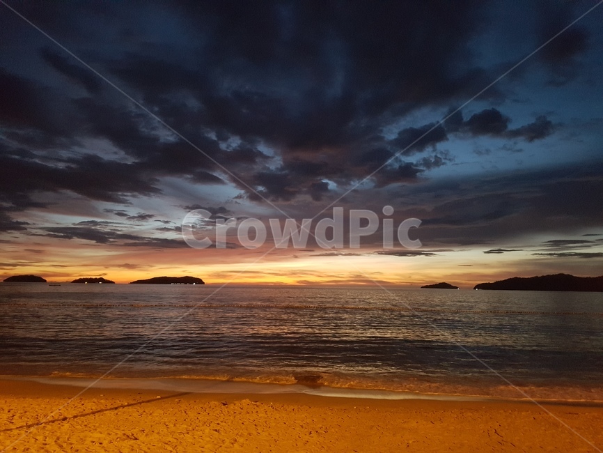 석양,선셋,밤하늘,밤바다,sunset,동남아바다,코타키나발루,해변,바다,beach,sea