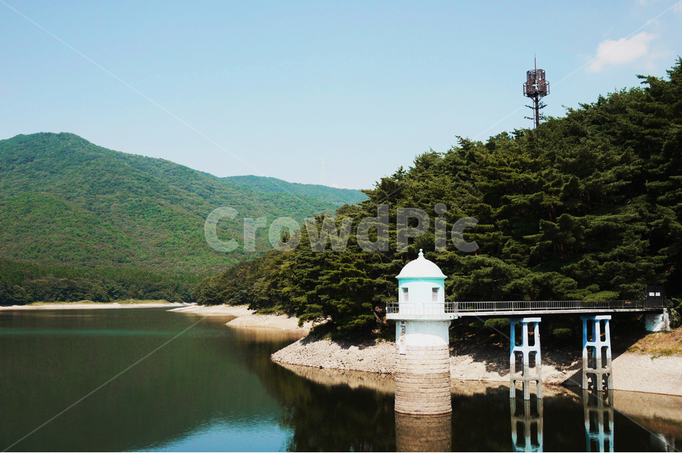 양산,대한민국,법기수원지,경상남도양산,취수탑,저수지,국내,호수,하늘,구름,산,전경,전망,관광지,배경,근대문화유산,부산,blue,숲속,tree,풍경,outdoors,물,nature,자연,옥외,water