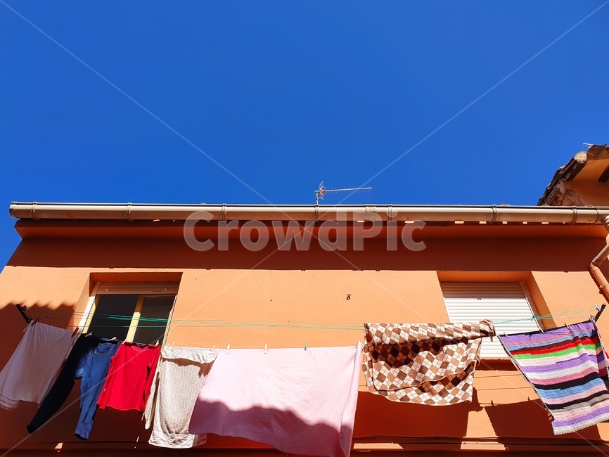 roof,지붕,bluesky,파란하늘,laundry,빨래,spain,스페인