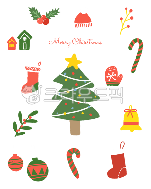 크리스마스,성탄절,12월,겨울,메리크리스마스,크리스마스요소,데코,트리,장식,트리장식,크리스마스트리,트리데코,트리장식요소,일러스트,손그림,귀여운
