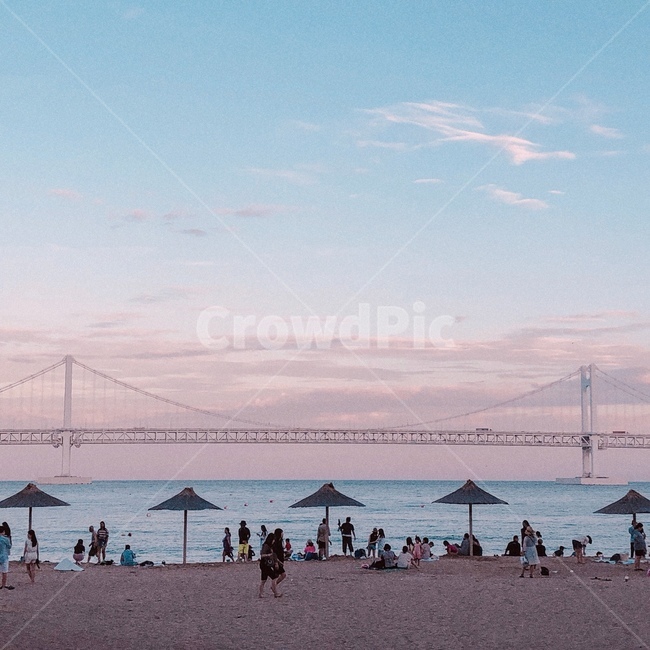 부산,바다,광안대교,광안리,풍경,해변,바다,beach,sea,사람들,대중,군중,other people,crowd