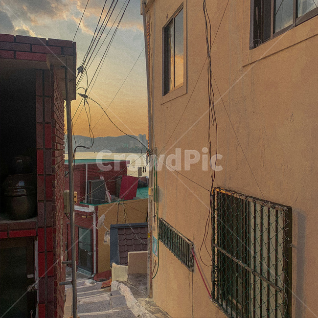 도시,거리,건물,집,노을,골목길,alley