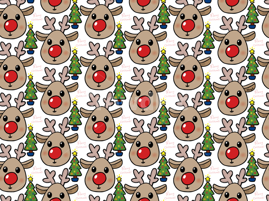 크리스마스,12월25일,성탄절,메리크리스마스,연말연시,xmas,christmas,merrychristmas,루돌프,루돌프사슴코,rudolph,rudolphtherednosedreindeer,wallpaper,패턴,배경화면,트리,크리스마스트리,tree,christmastree,그래픽,일러스트레이션,graphic,illustration