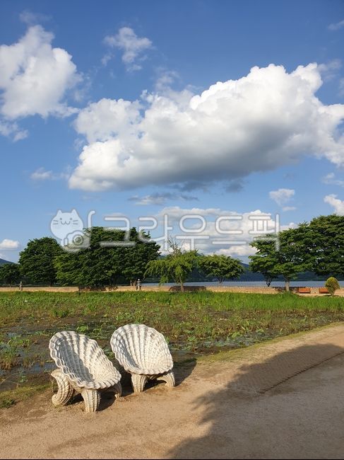 두물머리,구름,산책길,벤치,북한강,남한강