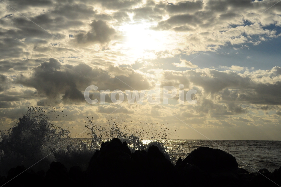 바다,파도,바위,역광,그림자,햇빛,햇살,구름,자연,풍경,nature,landscape,flare,플레어,light,빛,weather,날씨,outdoors,옥외,sunlight