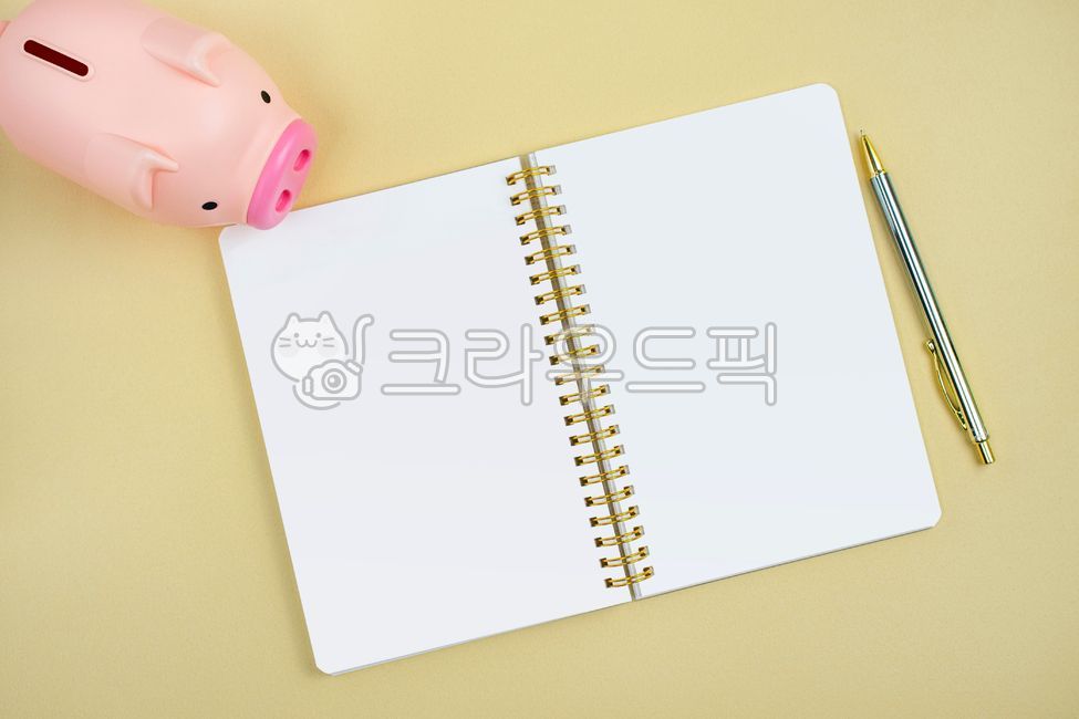 저금통,저축,재태크,카피공간,경제,계획,돼지저금통,재무경제,금융,수첩,다이어리,가계부,노트,매모장,공란,펜,공책,메모,연필,공백,페이지,비어있는,쓰기