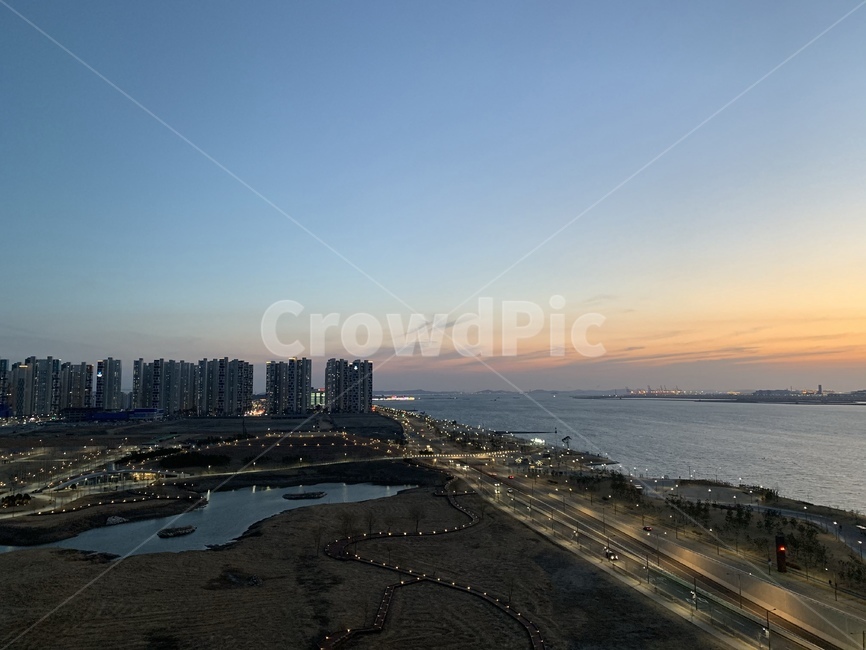 하늘,저녁,노을,야경,겨울,야경,밤,풍경,nightscape,night,landscape,도시,city,경치,nature,자연,outdoors,옥외,scenery,aerial view,조감도