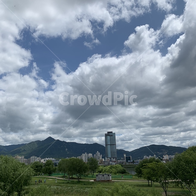 하늘,풍경,남한강,구름,잔디