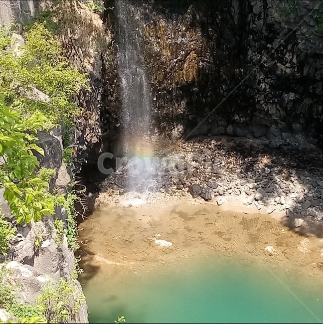 폭포,무지개,에메랄드빛,물,rainbow,풍경,자연