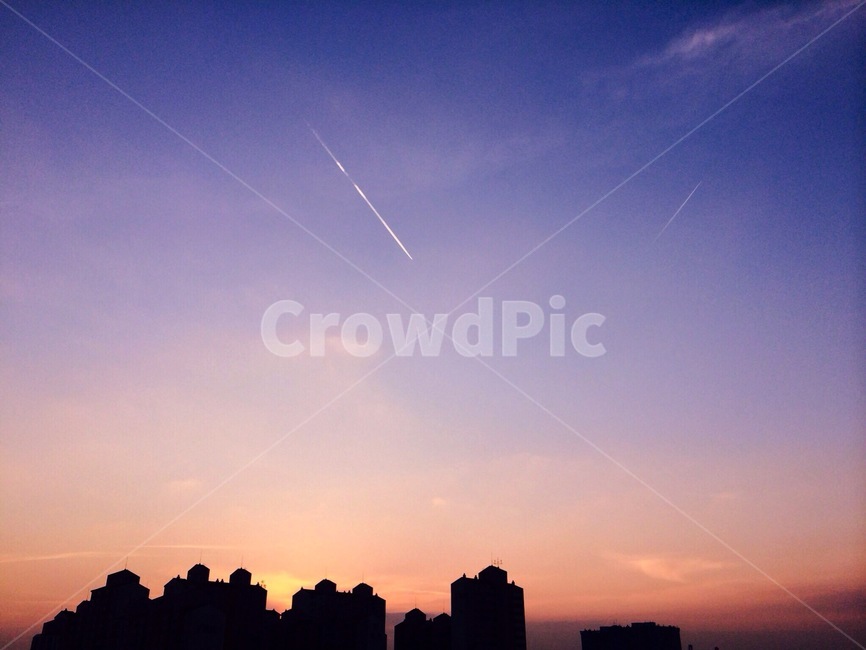 하늘,노을,구름,아파트,sky