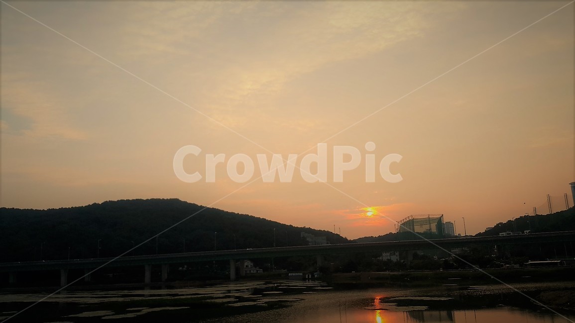 저녘,노을,저녘하늘,해질녘,호수