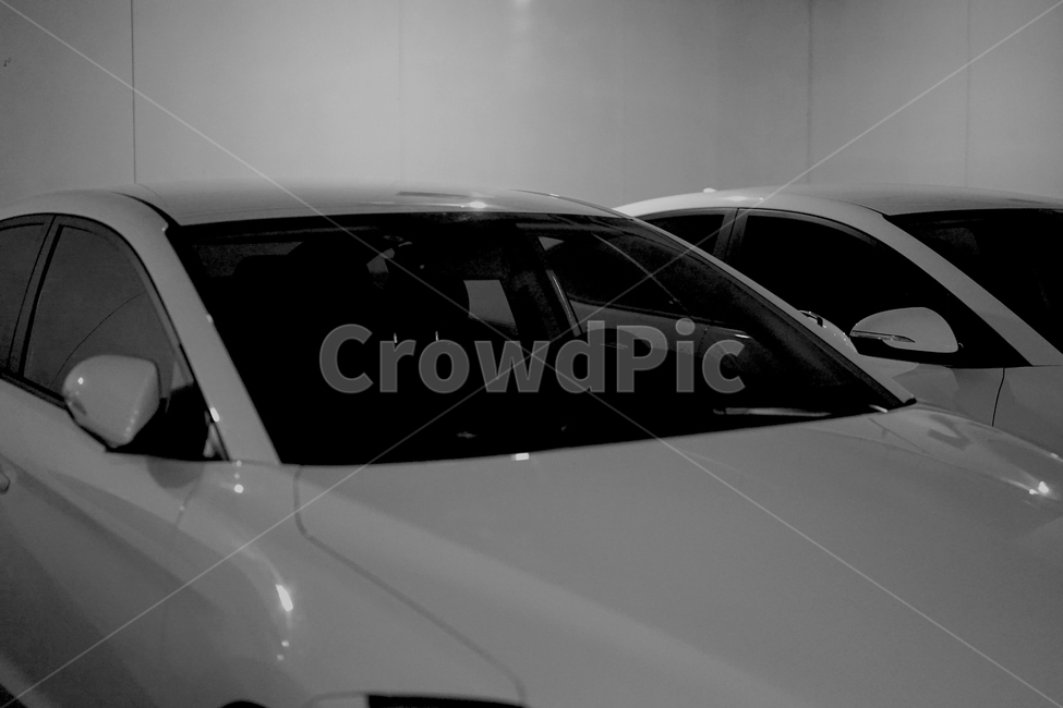 자동차,차,차량,car,교통수단,이동수단,주차장,parking,일렬,차고,흑백,모노톤,monochrome,black and white,교통,교통수단,traffic,transportation