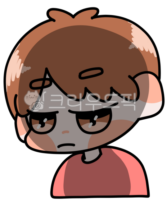 귀여운,귀여움,귀염,깜찍,그림,일러스트,기분안좋음,기분나쁨,슬픔