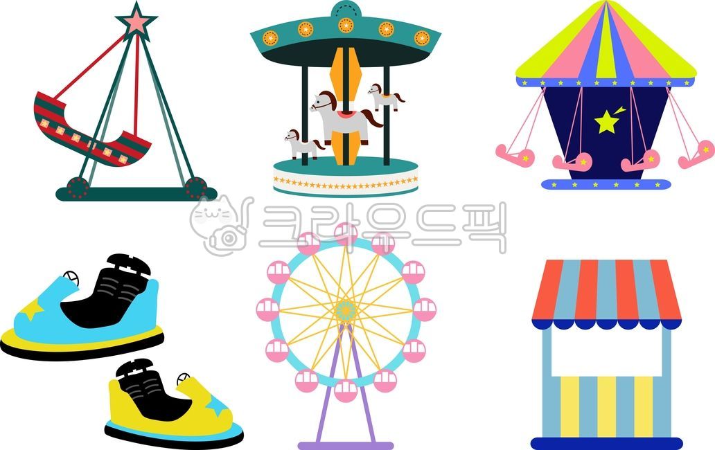 Viking,carousel,twister,bumper car,Ferris wheel,ticket booth,amusement park,amusement park,children's family amusement park,children's day,theme park,amusement rides,amusement park,theme park,various amusement rides,picnic,family p