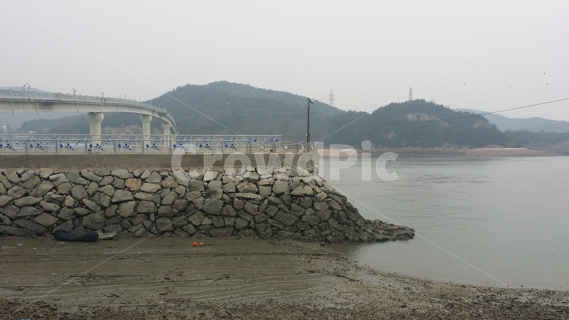 섬,바다,다리,풍경,썰물,자연풍경,안개,island,sea,갯벌,인천,흐림,흐린날,자연,풍경,nature,landscape