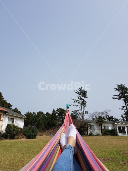 해먹,여유,휴가,힐링,발,마당,healing,yard,vacation,hammock,foot,relaxation,garden