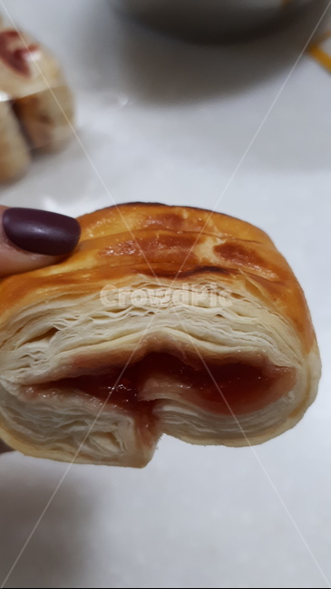 빵,잼,딸기잼,손톱,음식
