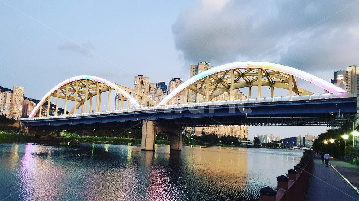 풍경,러닝,산책,부산,다리,야경