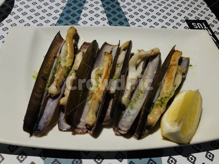 조개,맛조개,안주,타파스,스페인음식,nabajas,solen,seashell,shell,tapas,food,meal,spainfood