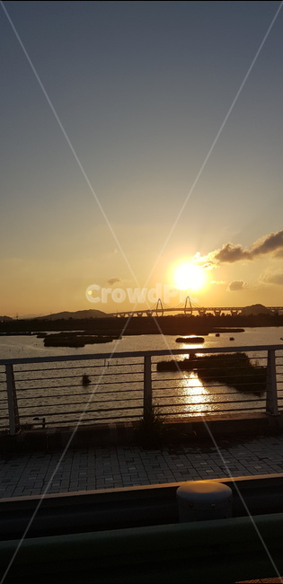정서진,인천대교,석양,노을,풍경