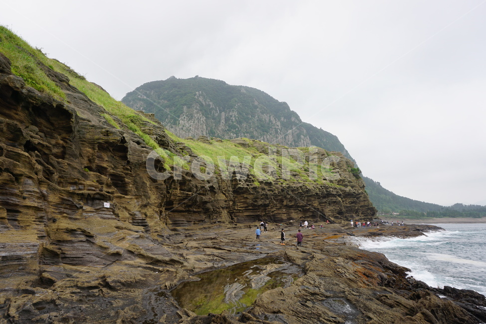 용머리해안,절벽,산방산,바다,제주도,자연,풍경,암벽,현무암,해안