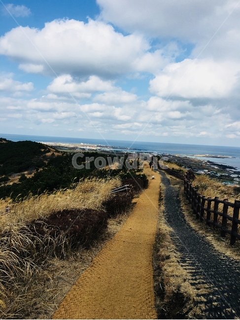 road,도로,gravel,자갈,dirtroad,흙길,올레길,제주도,하늘,sky,자연,nature