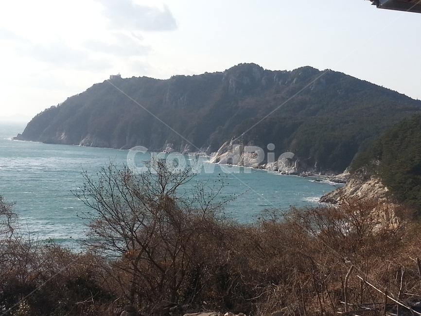 섬,바다,구름,하늘,수평선
