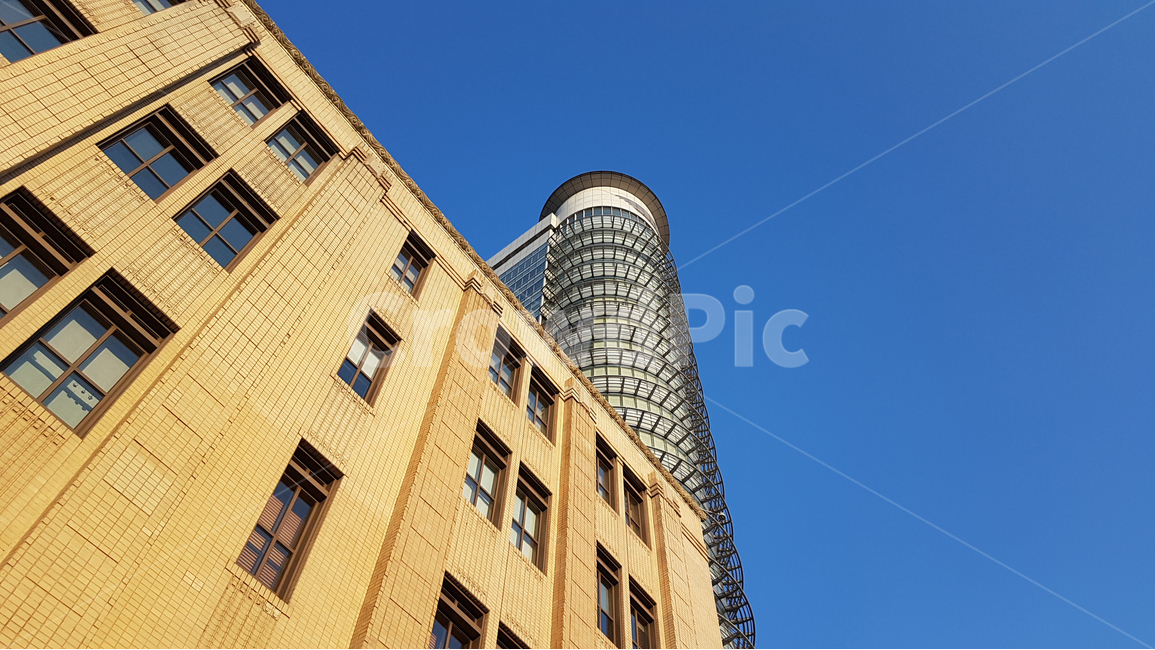 sky,city,skyscraper,Gwanghwamun,building,seoul,gwanghwamun,autumn,architecture